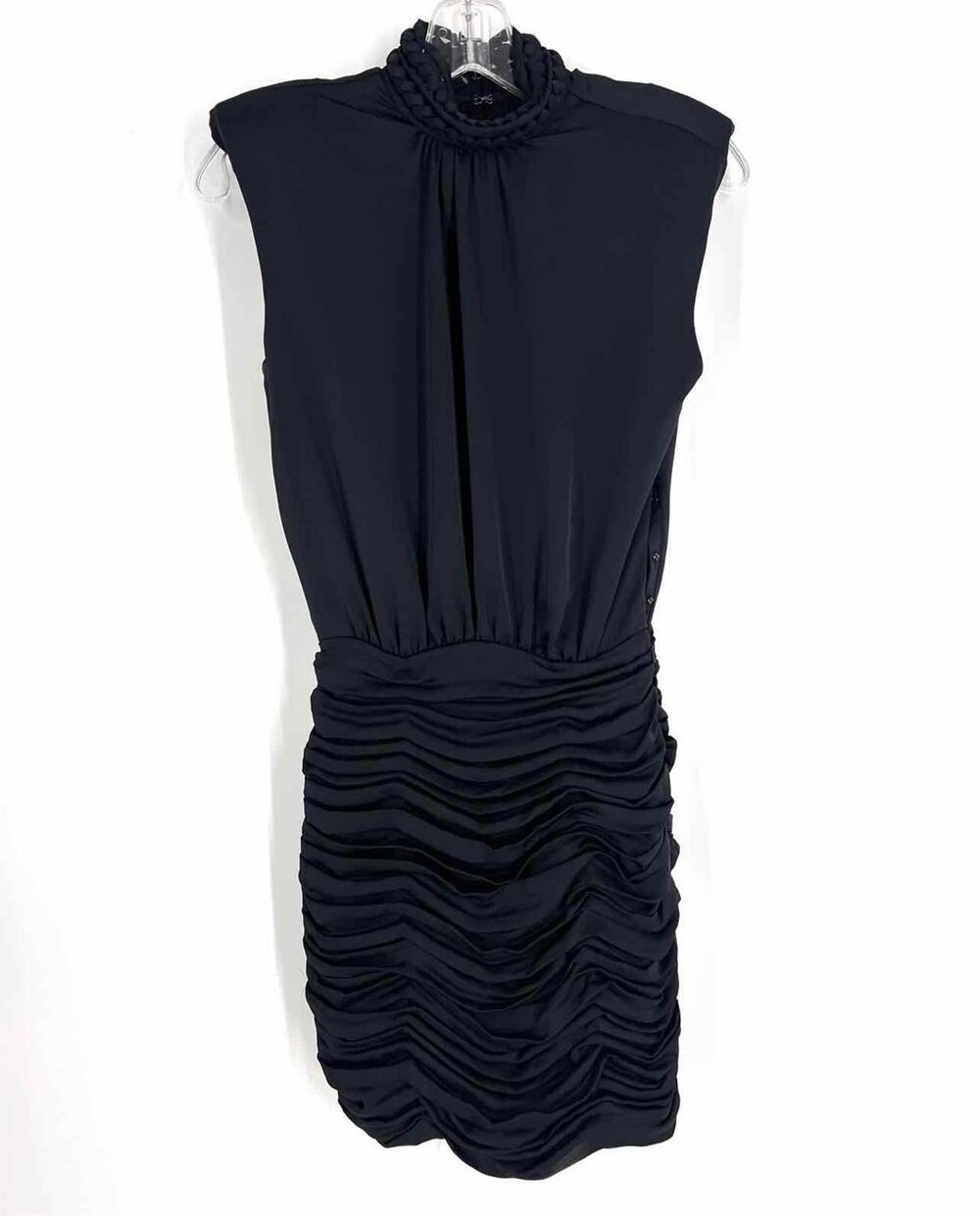 Ramy Brook Size 6 Black Padded Silk NEW Designer Dress